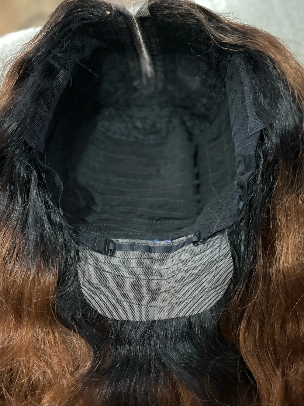 100% Human Hair Auburn Wig 22 inches Body Wave, Glueless, Dark Root 2by4 Closure